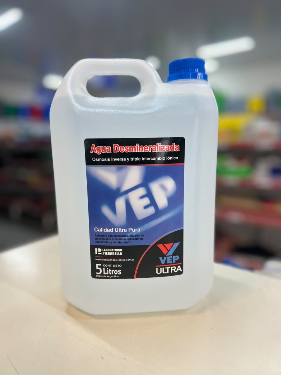 AGUA DESMINERA AGUA DESMINERALIZADA VEP ULTRA X 5 LTS - Imagen 1
