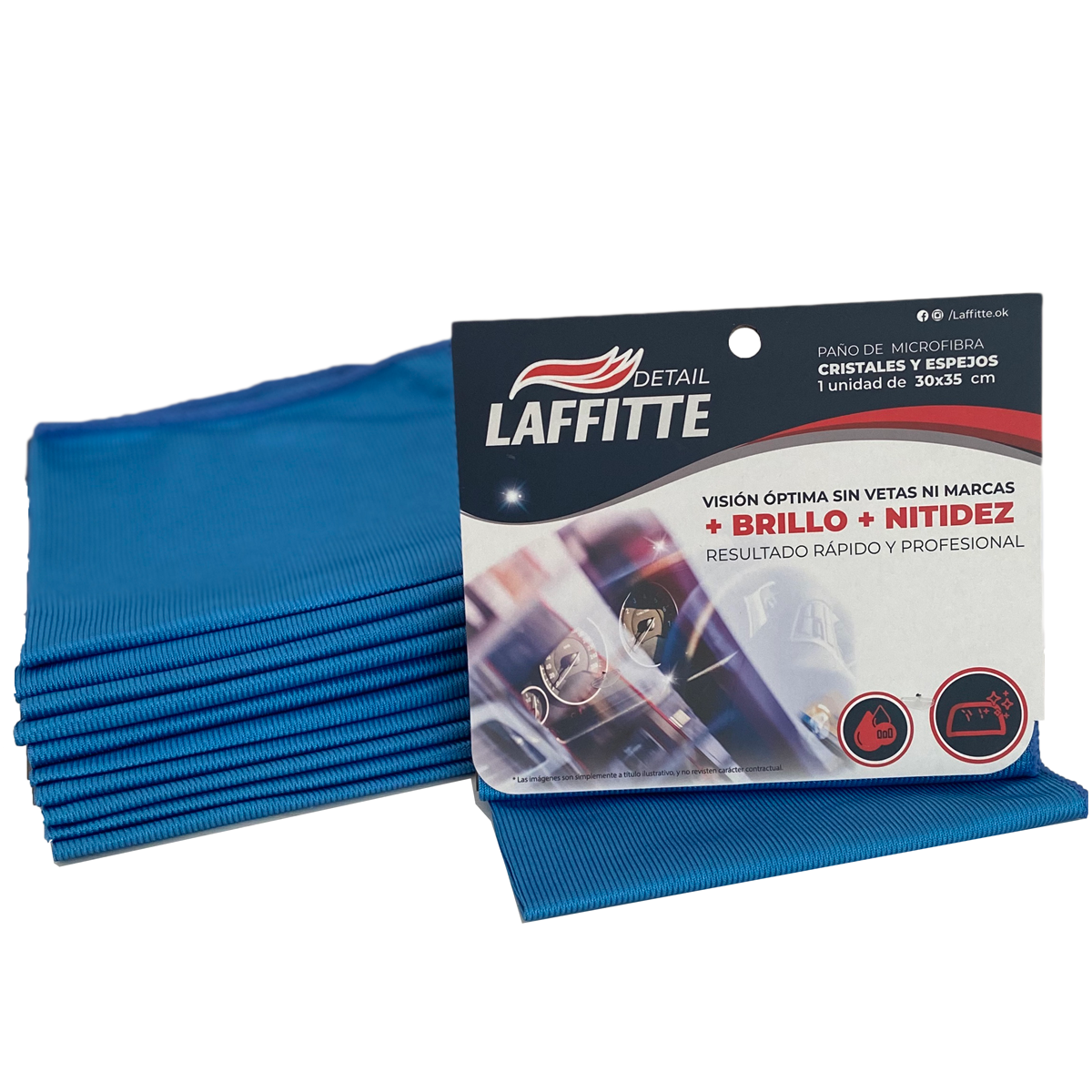 AJ45 PAÑO MICROFIBRA VIDRIOS 30X35 LAFFITTE - Imagen 1