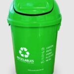 CESTO 10 LTS REDONDO TAPA VAIVEN VERDE
