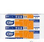 PAPEL HIG.ELITE JUMBO 500mt SH BEIGE X 4