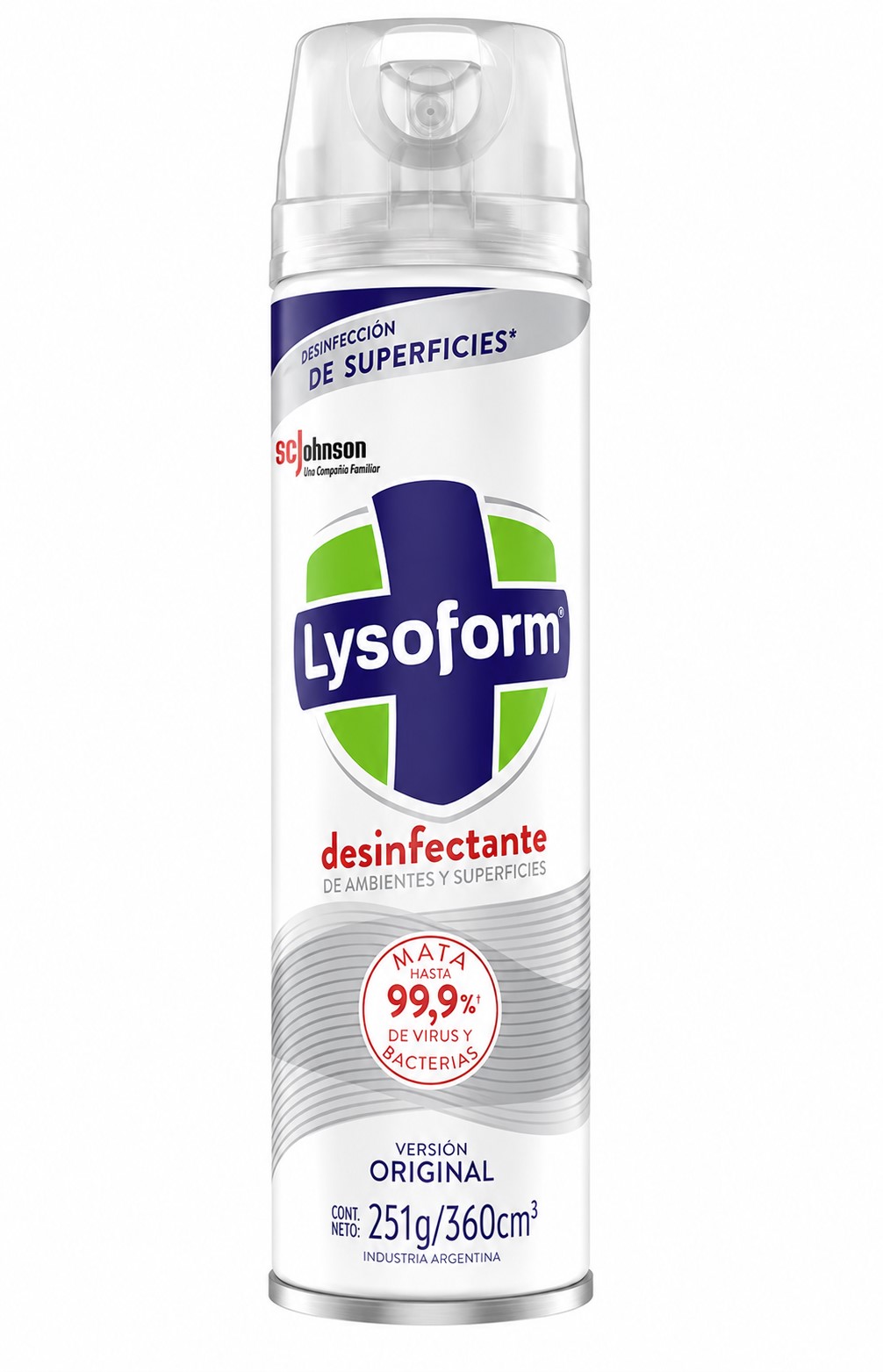 LYSOFORM ORIGINAL LYSOFORM AEROSOL x 360 cc. ORIGINAL - Imagen 1