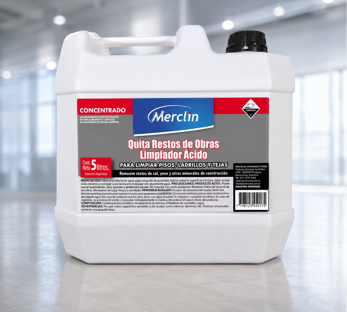 QUITA RESTO DE OBRA 5L QUITA RESTOS DE OBRA CONCENTRADO X 5 LTS - Imagen 1