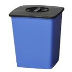 RECIP. CON TAPA DE 13 lts. CUAD AZUL