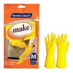 GUANTES MAKE AFELPADO AMARILLO MEDIANO