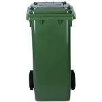 CONTENEDOR 120 LTS C/TAPA Y RUEDAS VERDE