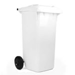 CONTENEDOR 120 LTS C/TAPA Y RUEDAS BLANC