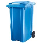 CONTENEDOR 240 LTS C/TAPA Y RUEDAS AZUL