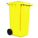 CONTENEDOR 240lts C/ TAPA Y RUEDA AMARIL