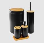 KIT PARA BAÑO 5 PIEZAS NEGRO NOBRE - Imagen 2
