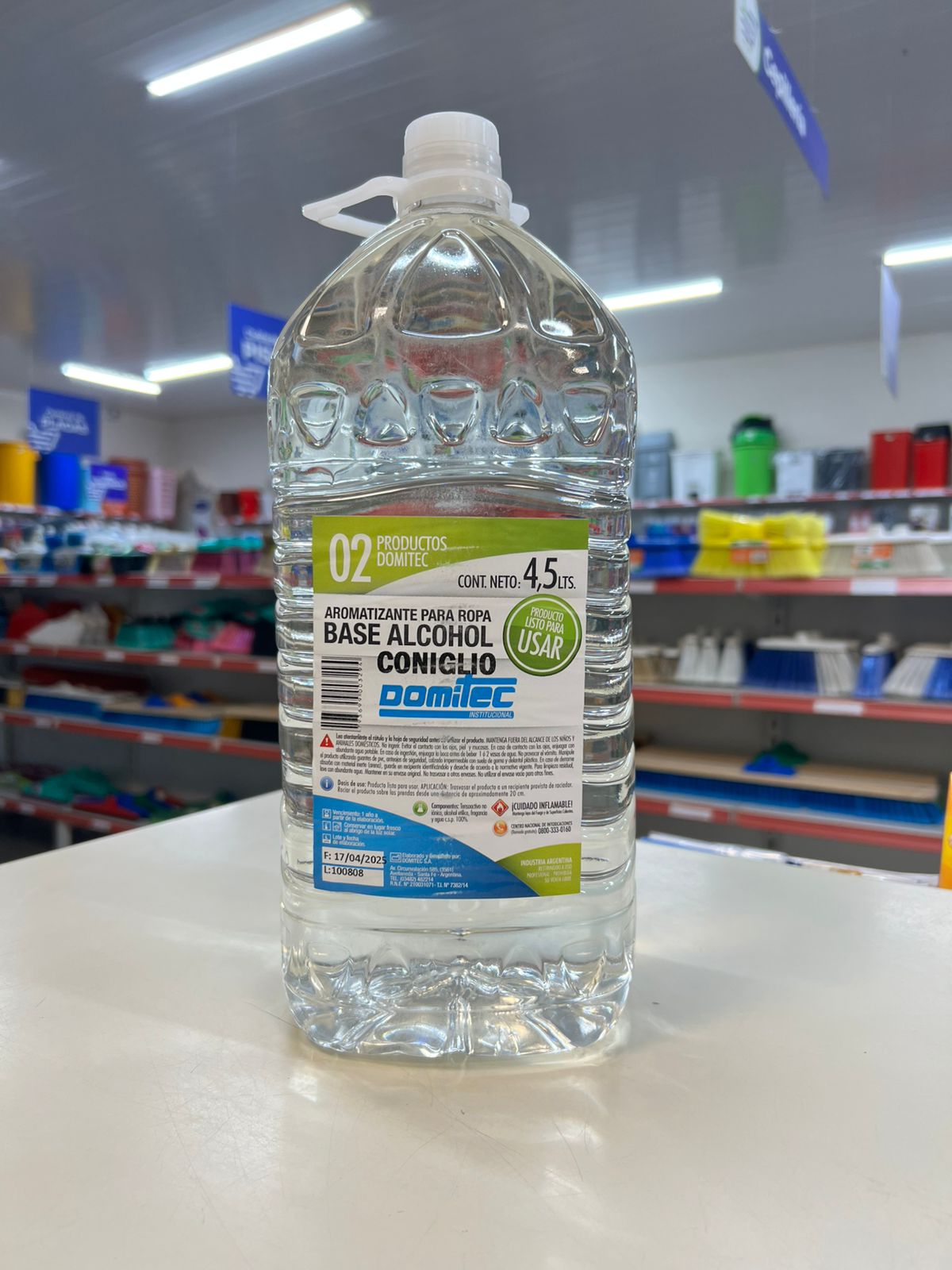 AROMATIZANTE P ROPA CONIGLIO AROMATIZANTE X 4.5 LT ROPA BASE ALCOHOL CONIGLIO - Imagen 1