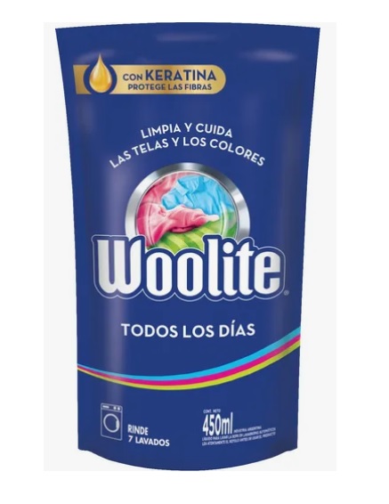 woolite todos los días WOOLITE DP MAQUINA TODOS LOS DÍAS X 450 ML - Imagen 1