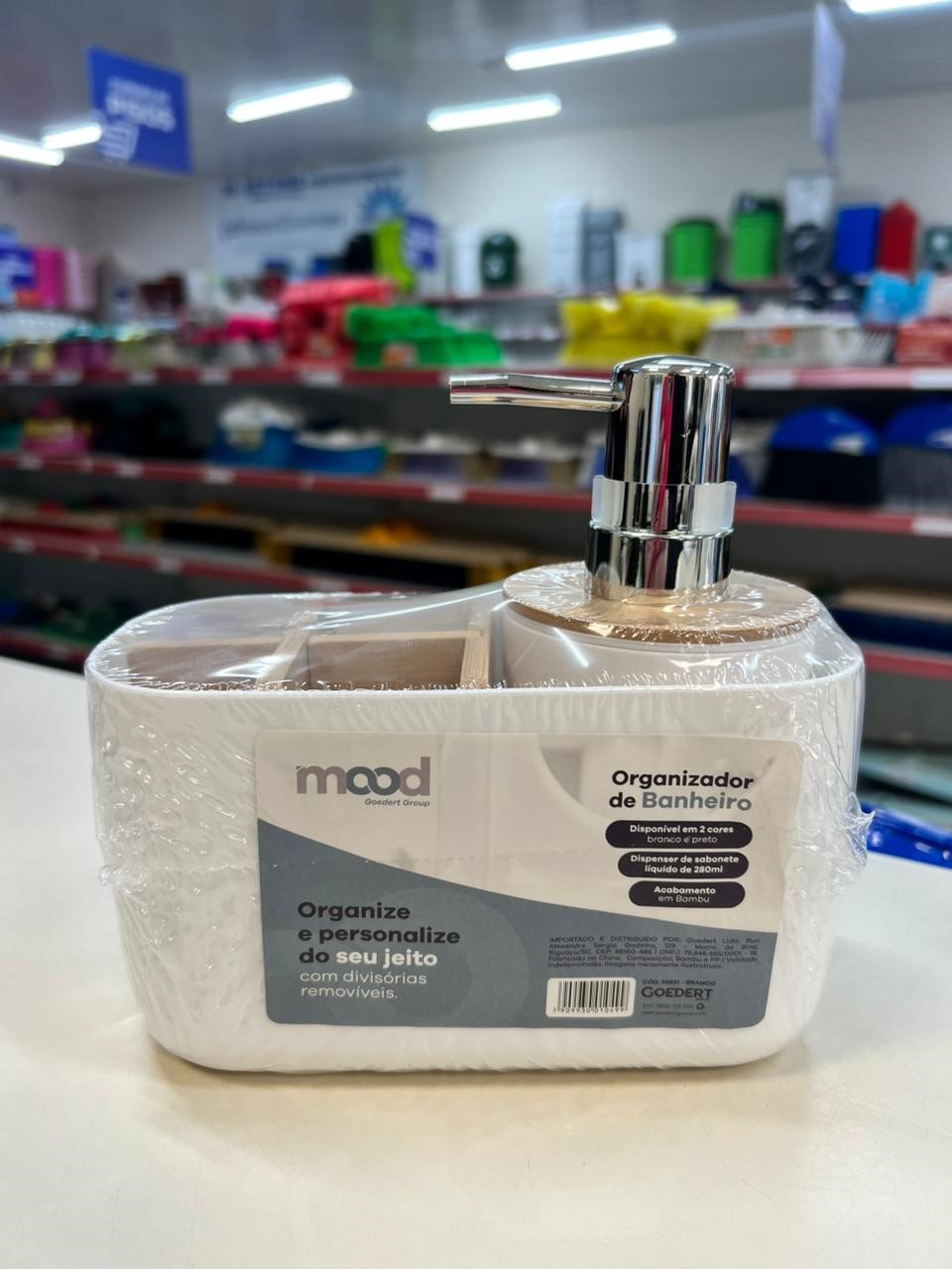 ORGANIZADOR DE BAÑO 1 ORGANIZADOR DE BAÑO BLANCO X 280 ML - Imagen 1
