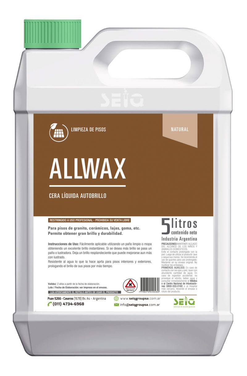 BIDON_SEIQ_ALLWAX_NATURAL-800x1216 ALL WAX NATURAL x 5L SEIQ - Imagen 1