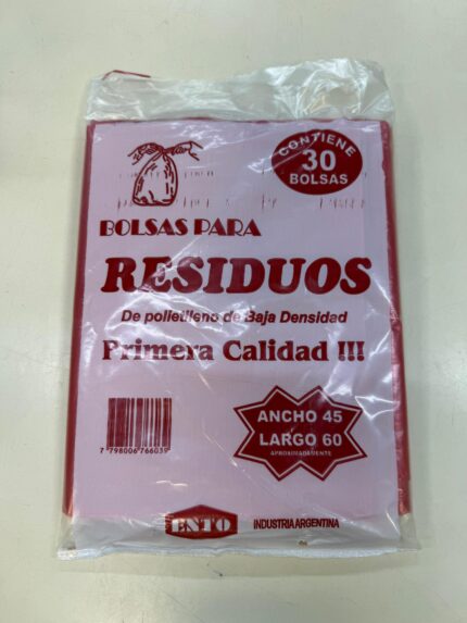 BOLSA PATOLOGICA ROJA 45 x 60 x 30u. FG