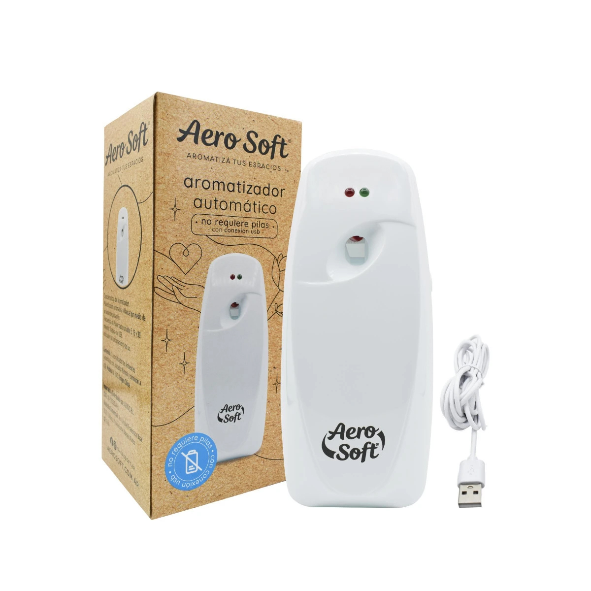 AROAMTIZADOR AERO SOFT AROMATIZADOR ANALOGICO USB BLANCO C/ USB - Imagen 1
