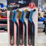 JUEGO DE 3 CEPILLOS DE 18CM NYLON, LATON Y ACERO