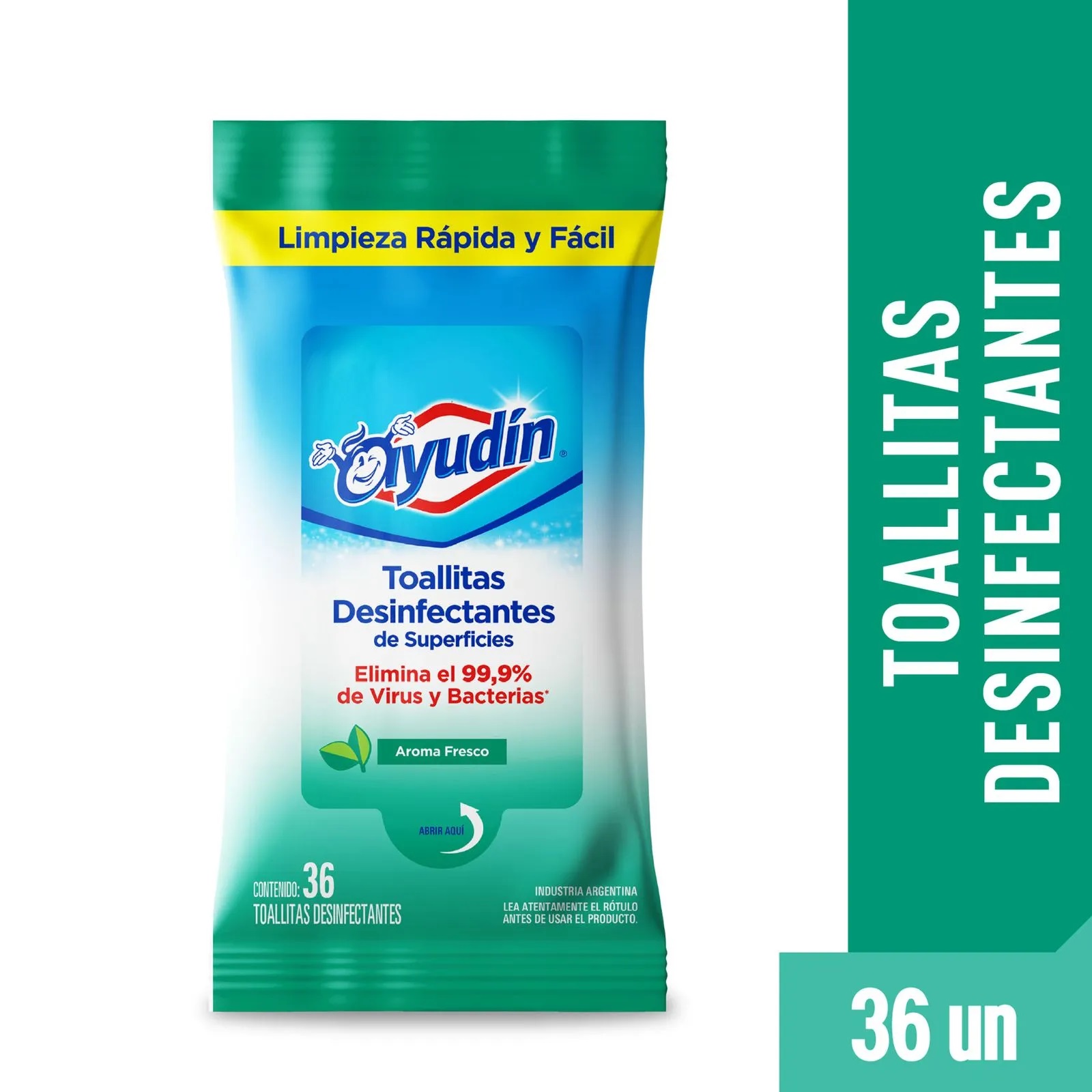 AYUDIN TOALLITAS 36 UNID TOALLITA DESINF AYUDIN DP 36u FRESCO FPK - Imagen 1