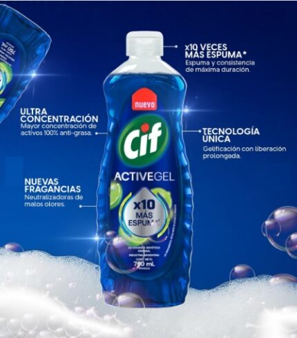 CIF ACTIVE GEL X10 x 500ml AZUL