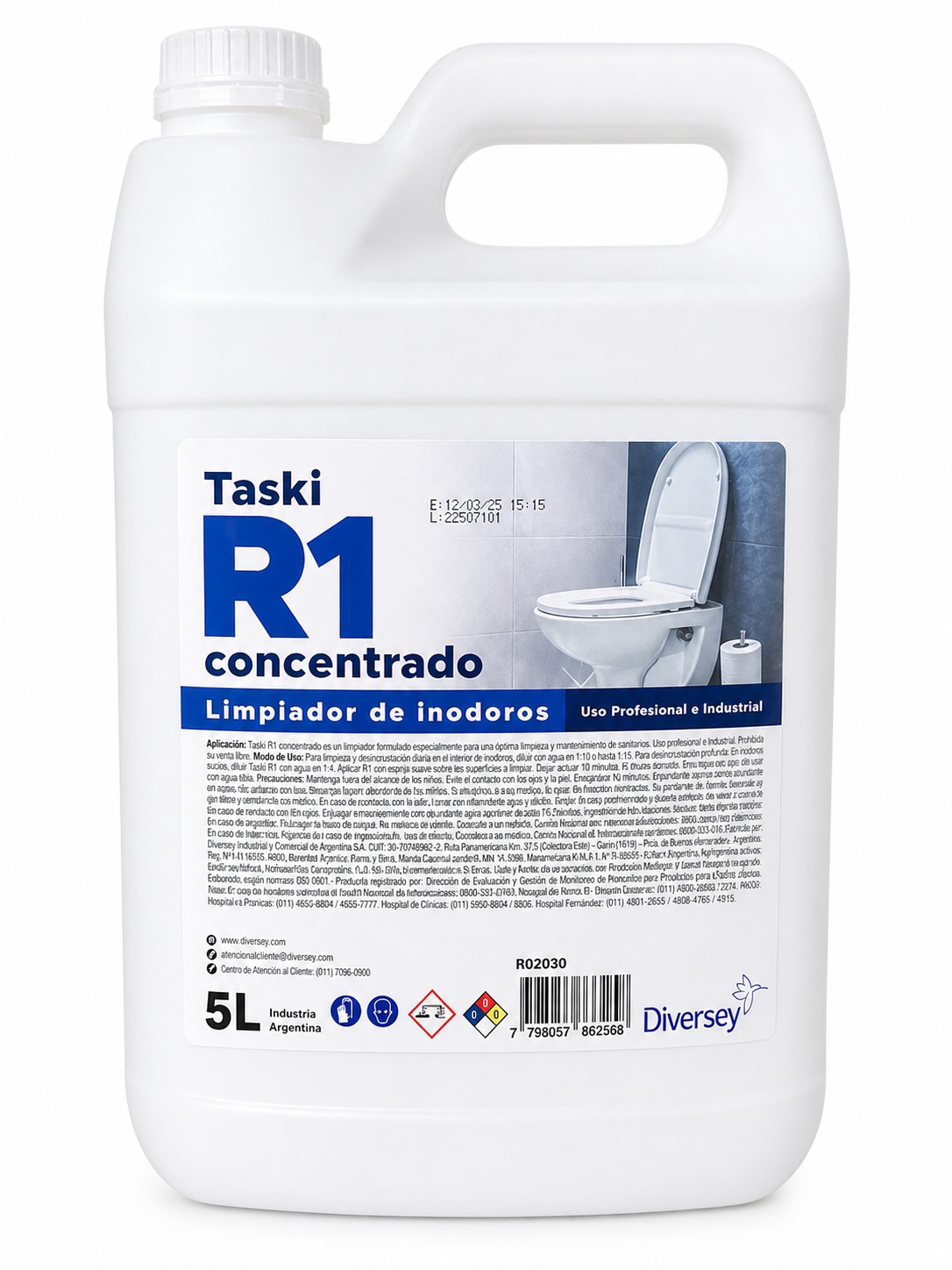 R1 LIMPIADOR TASKI R1 CONCENTRADO x 5 LTS. - Imagen 1