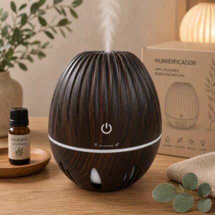 HUMIDIFICADOR RAYADOR SIMIL MADERA MARRON OSCURO