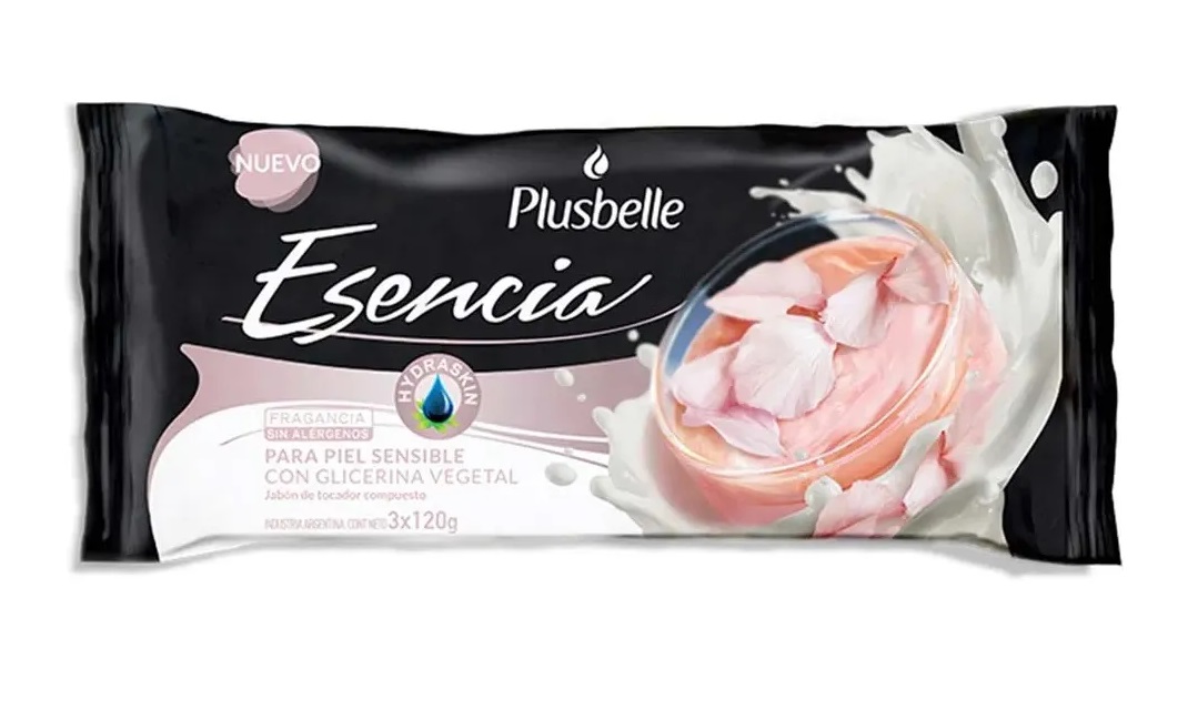 JABON PLUSBELLE PIEL SENSIBLE JABON PB ESENCIA PIEL SENSIBLE 3 X 120 GRS - Imagen 1