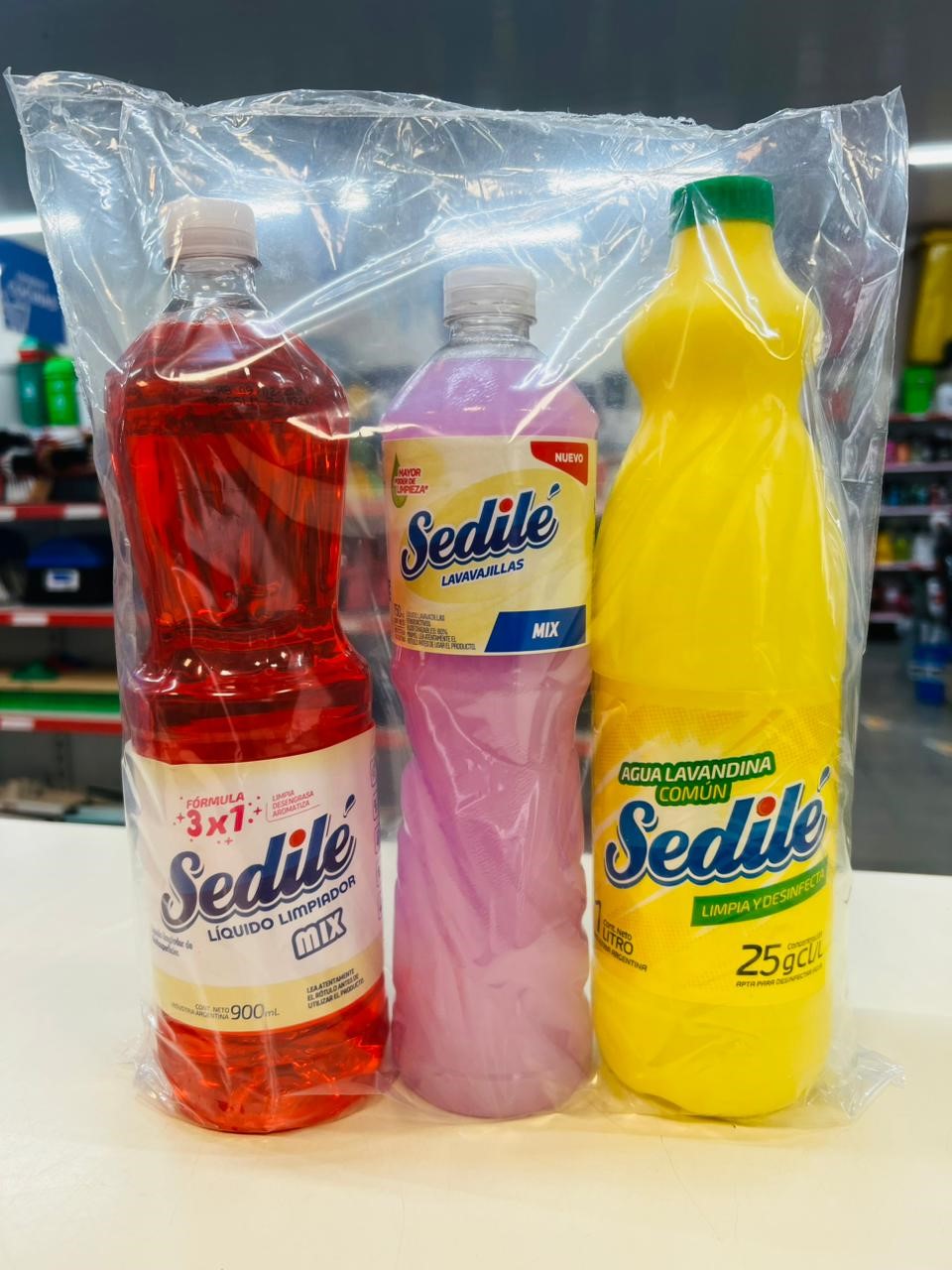 PROMO PACK SEDILE 3 PROMOPACK P3 "SEDILE" DETERG.+LAVAND.+LIMP. DESIF. - Imagen 1