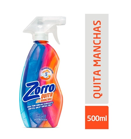 QUITAMANCHAS 500 ML QUITAMANCHAS ZORRO X 500 ML GATILLO - Imagen 1